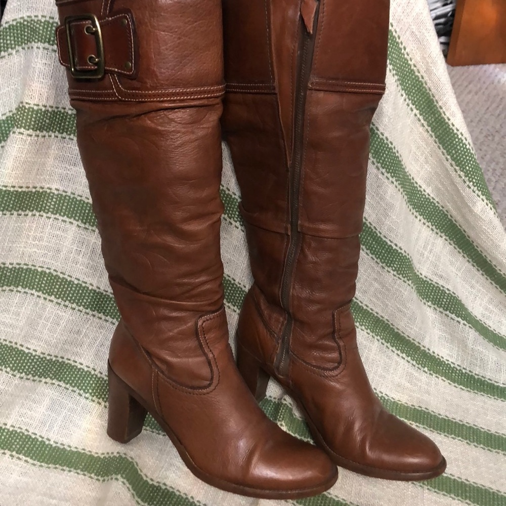 Coach 8.5 leather boots cowgirl legacy Merridth